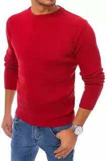 Basic férfi pulóver piros színben Dstreet WX1712