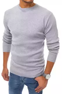 Basic férfi pulóver világoszürke színben Dstreet WX1715