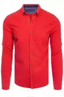 Férfi ing piros színben Dstreet DX2295