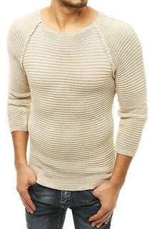 Férfi pulóver bézs színben WX1578