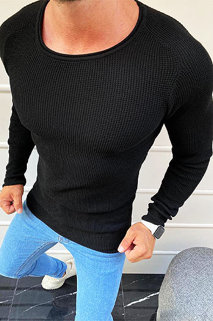 Férfi pulóver fekete színben WX1615