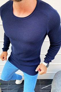 Férfi pulóver gránátkék színben WX1616