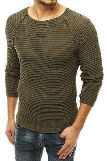 Férfi pulóver khaki színben Dstreet WX1663