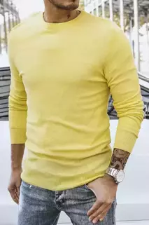 Férfi pulóver sárga színben Dstreet WX1935