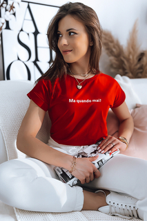 Női mintás póló SENIORITA Szín Piros DSTREET RY2108