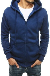 Nyitható férfi pulcsi kapucnival kék színben Dstreet BX4686