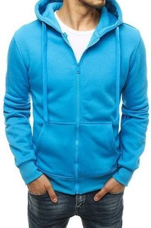 Nyitható férfi pulcsi kapucnival világoskék színben Dstreet BX4689