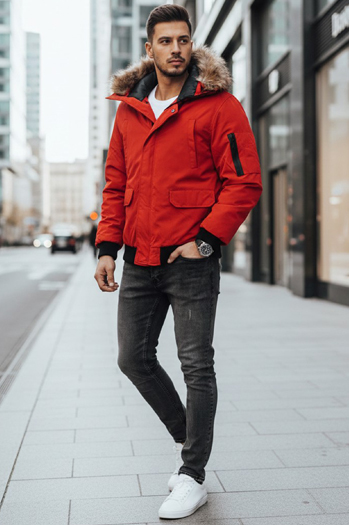 Férfi téli dzseki Szín Piros DSTREET TX2875