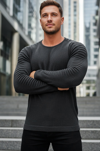 Férfi pulóver antracit színben WX1604