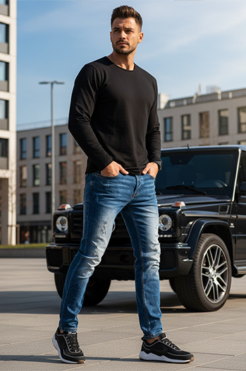 Férfi farmernadrág kék színben Dstreet UX3821