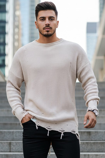 Férfi téli pulóver Szín Bézs DSTREET WX1965