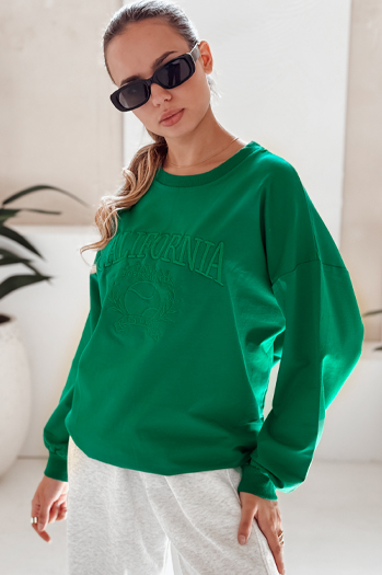 Női oversize pulóver CALIFORNIA DREAM Szín Zöld DSTREET BY1196