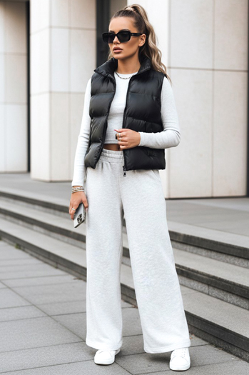 Női steppelt mellény WILLOW Szín Fekete DSTREET TY3796