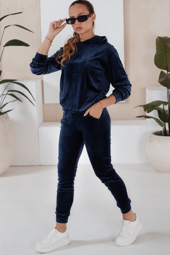 Női bársonyos szett SO COMFY Szín Gránátkék DSTREET AY0884