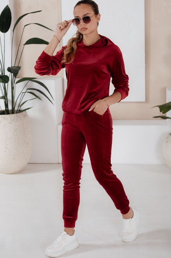 Női bársonyos szett SO COMFY Szín Bordó DSTREET AY0887