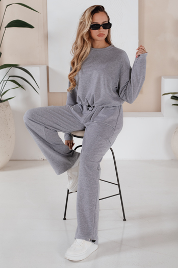 Női CHARM melegítő szett világosszürke Dstreet AY0958 AY0958