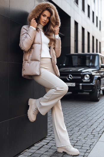 Női téli dzseki SPARKLE Szín Camel DSTREET TY3948