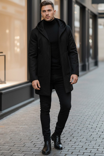 Férfi téli kabát Szín Fekete DSTREET CX0444