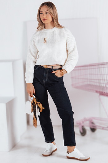 Női oversize pulóver BILLIS ecru Dstreet MY2284
