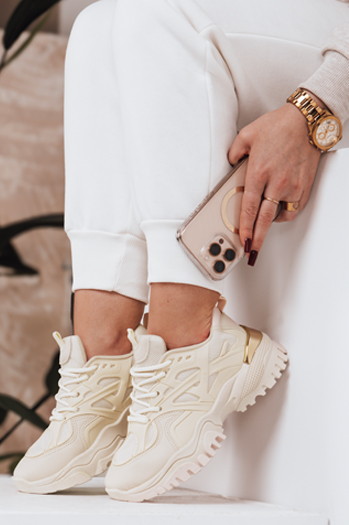 Női tornacipő CILLE beige Dstreet ZY0459 ZY0459