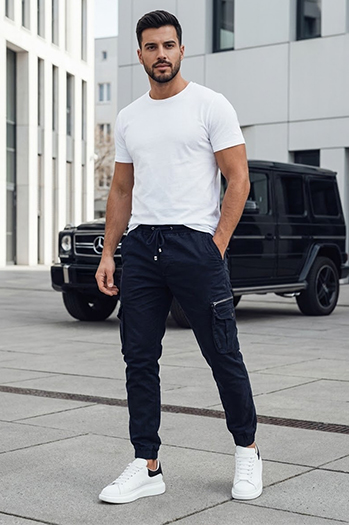 Férfi oldalzsebes nadrág Szín Gránátkék DSTREET UX4181