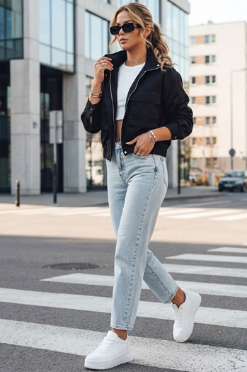 Női átmeneti dzseki ISTAN fekete Dstreet TY4185