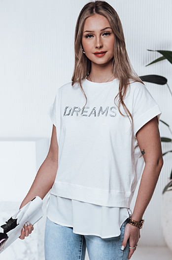 Női DREAMY ekrü póló Dstreet RY2521
