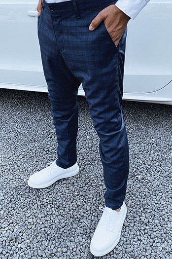 Férfi sötétkék chinos nadrág Dstreet UX4402