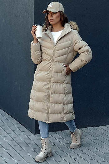 Női télikabát LUXWARM bézs Dstreet TY4376