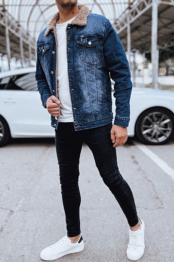 Férfi szigetelt farmer dzseki kék Dstreet TX4726