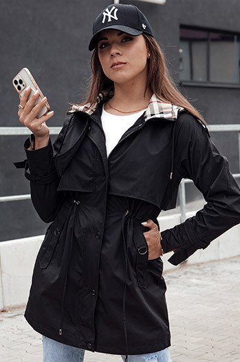 Kurtka damska parka FASHLOVE czarna Dstreet TY4392