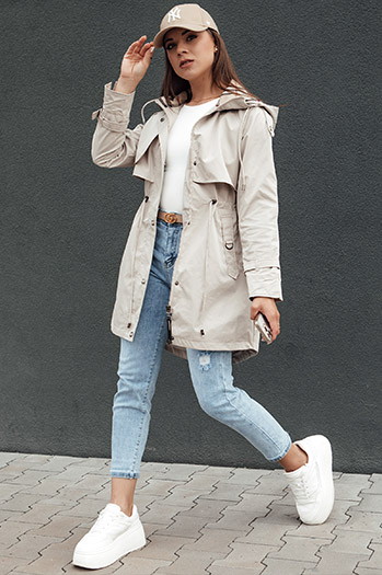 Kurtka damska parka FASHLOVE szara Dstreet TY4393