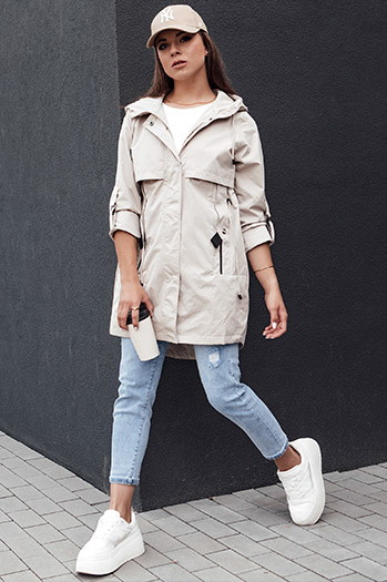 Kurtka parka damska STYLE QUEEN szara Dstreet TY4394