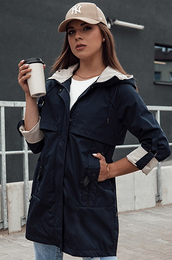 Kurtka parka damska STYLE QUEEN granatowa Dstreet TY4408