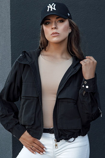 Kurtka damska przejściowa BUNOL czarna Dstreet TY4469