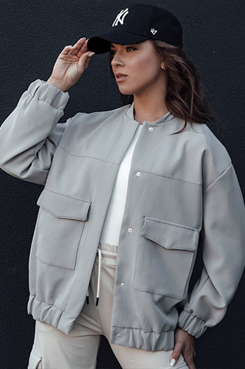 Kurtka przejściowa damska QUESI szara Dstreet TY4474