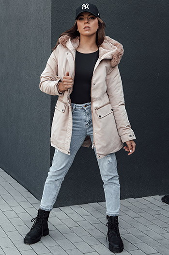Kurtka damska parka SNOWFALL beżowa Dstreet TY4490