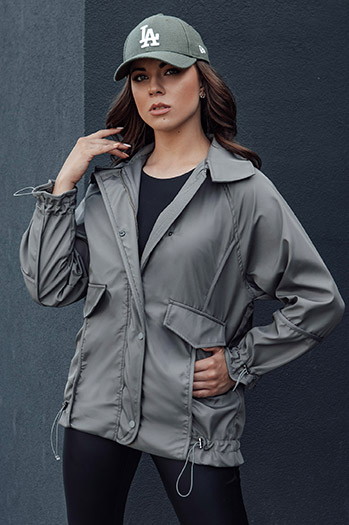 Kurtka damska ORLANDO ciemnoszara Dstreet TY4507