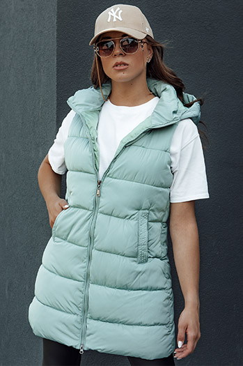 Kamizelka damska pikowana BRITA zielona Dstreet TY4511