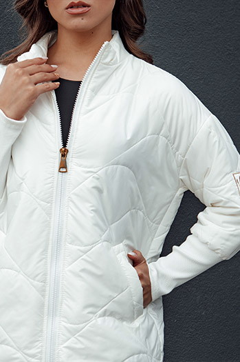 Kurtka damska pikowana ARANA ecru Dstreet TY4527