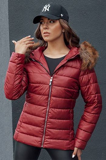 Kurtka damska pikowana ESTELLA bordowa Dstreet TY4530