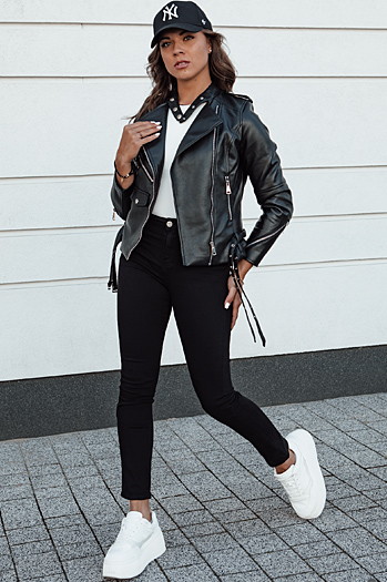 Női slim fit farmer nadrág ACORN fekete Dstreet UY2156