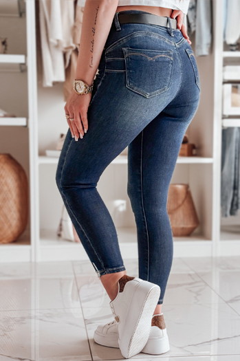 Női skinny farmer nadrág övvel SKINNYJUP kék Dstreet UY2223