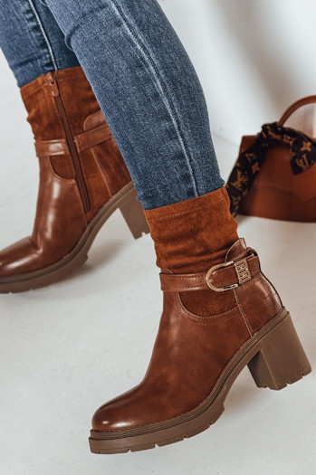 Női NOIRSTEP sarkú camel csizma Dstreet ZY0524 ZY0524