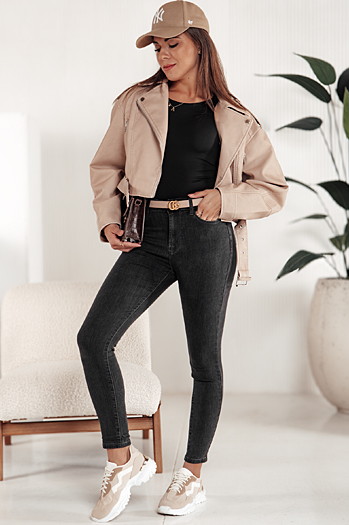 Női SLIMLEGS farmer nadrág fekete Dstreet UY2241