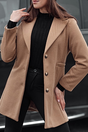 Női egyberészes kabát BELVEONE camel Dstreet NY0734