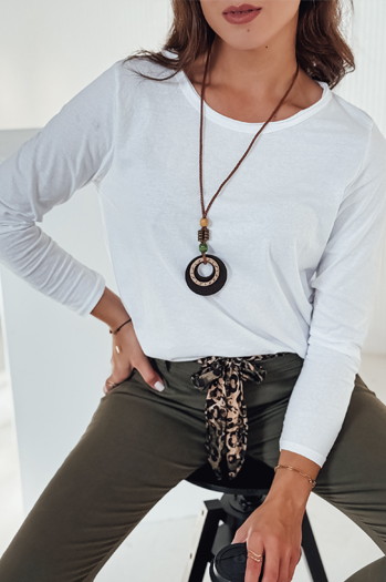 MINIMODA női egyméretű blúz medállal fehér Dstreet RY2679