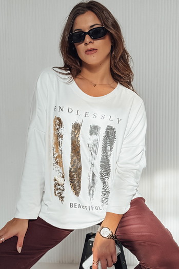 Női oversize blúz MODEZINE fehér Dstreet RY2689