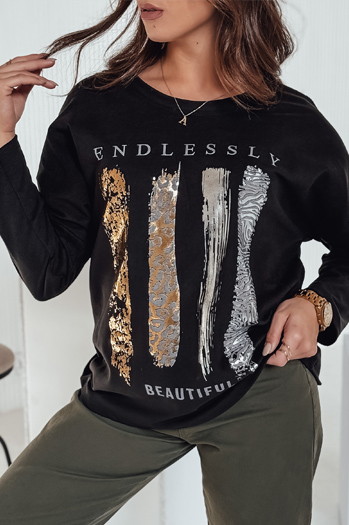 MODEZINE női oversize blúz fekete Dstreet RY2690