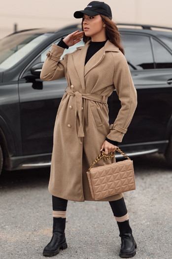 Női oversize kabát CAMELLYN hosszú camel Dstreet NY0743 NY0743